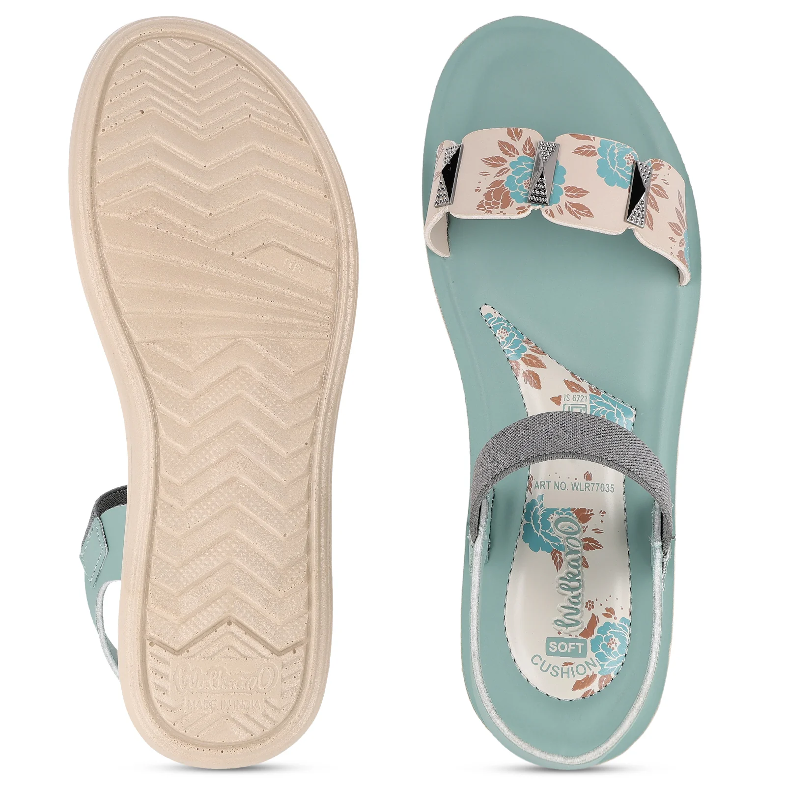 Women's Daily Wear Sandals - WLR77035 Turquoise Blue - Image 3