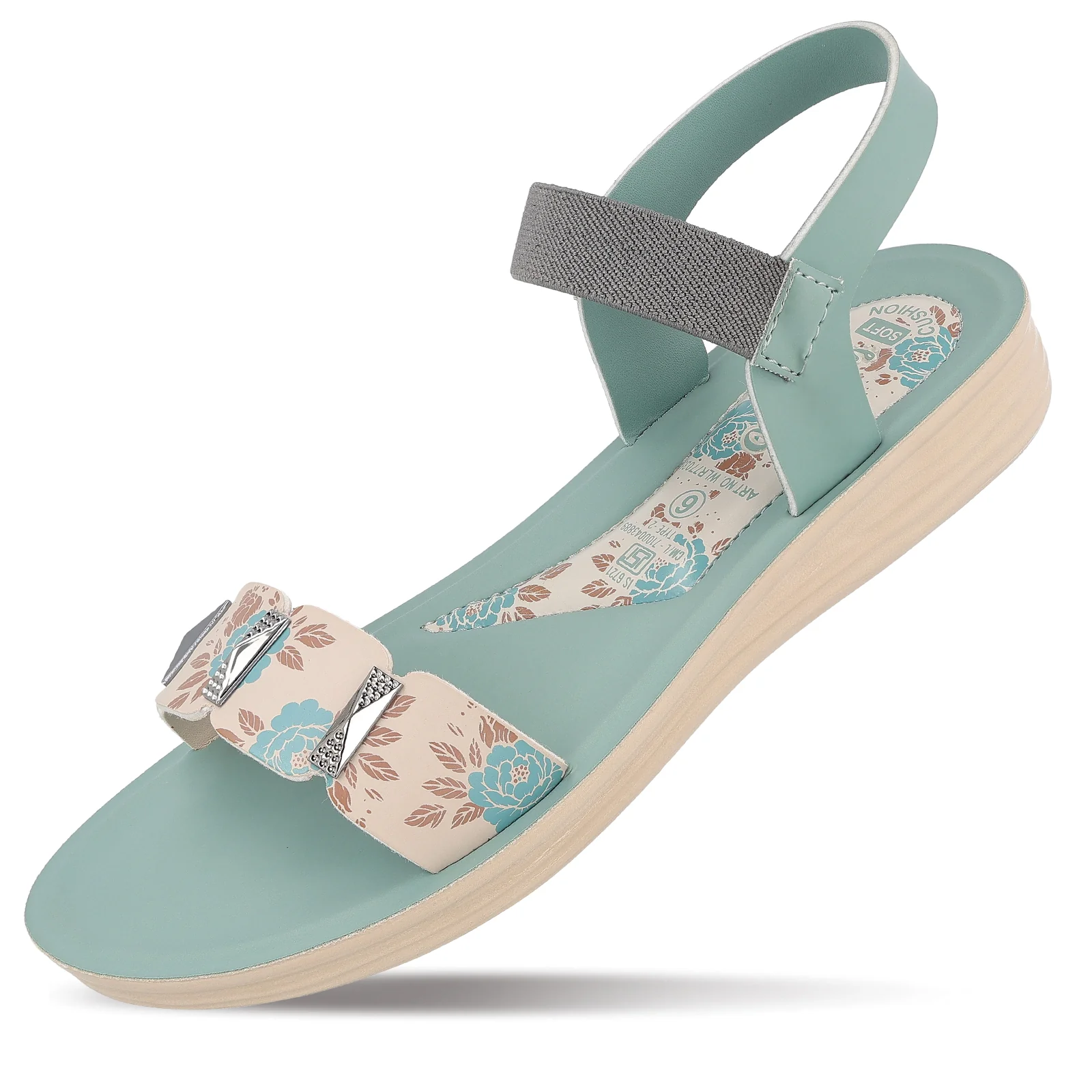 Women's Daily Wear Sandals - WLR77035 Turquoise Blue - Image 6