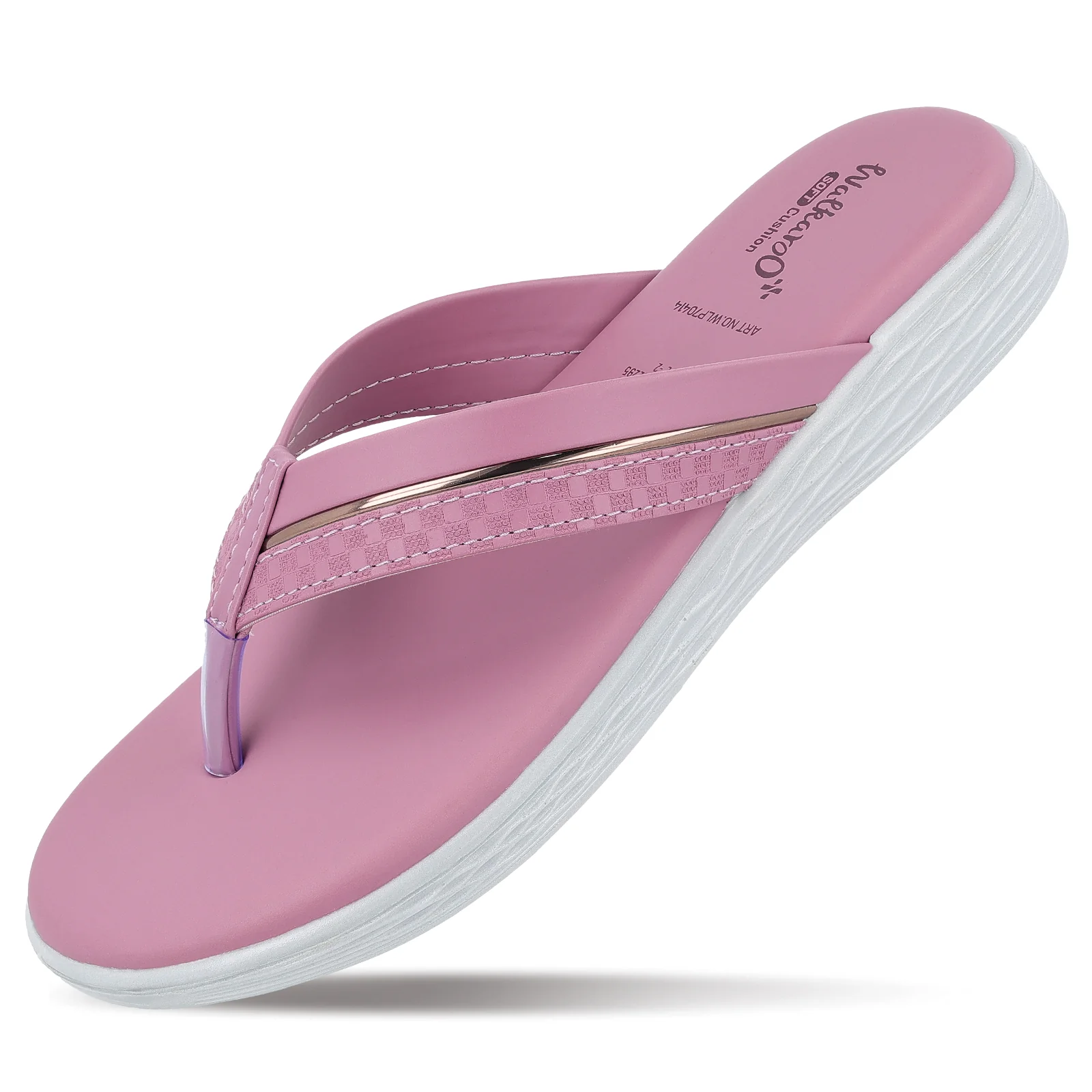Women's Daily Wear V-Strap Sandals - WLP70414 Mauve - Image 5