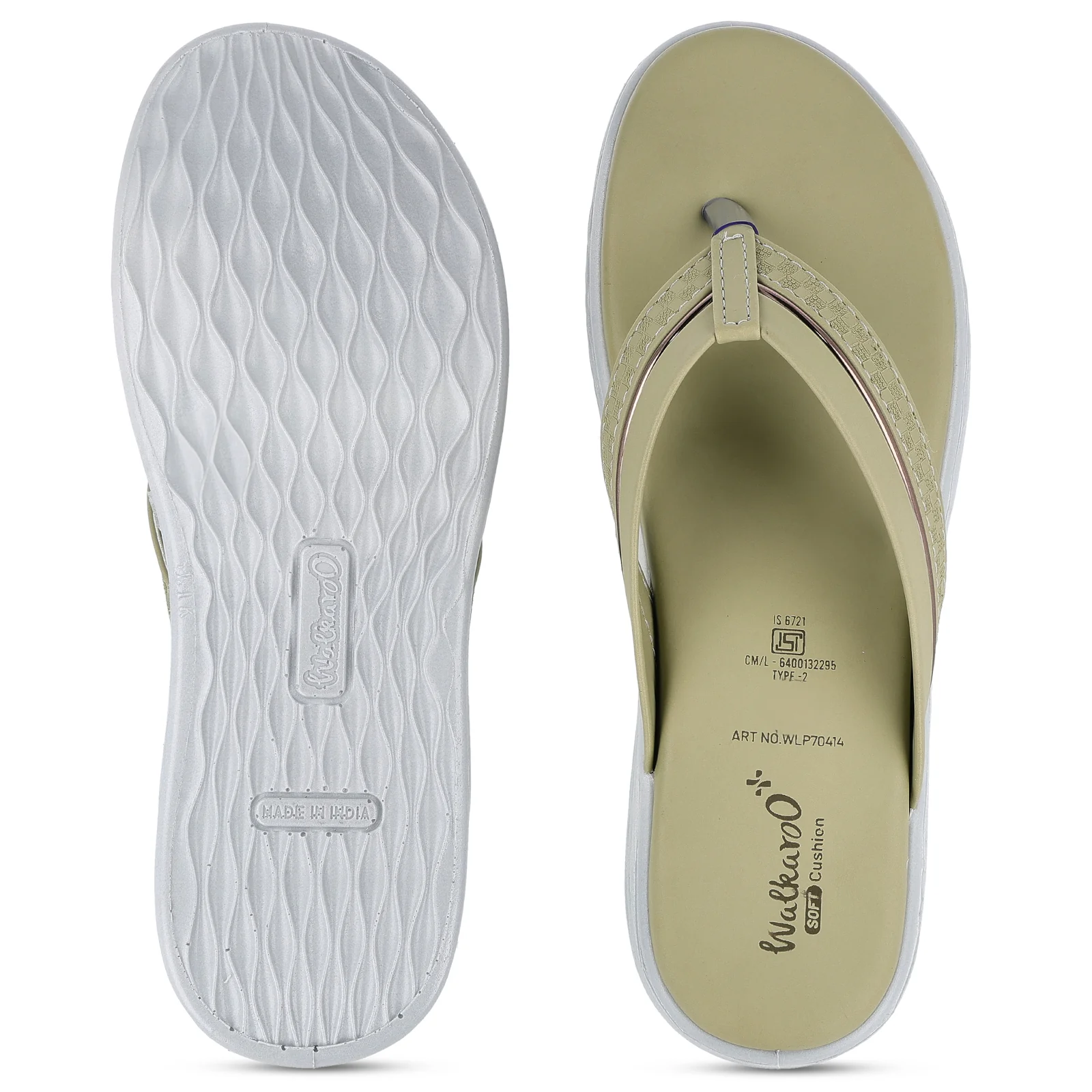 Women's Daily Wear V-Strap Sandals - WLP70414 Pista - Image 3