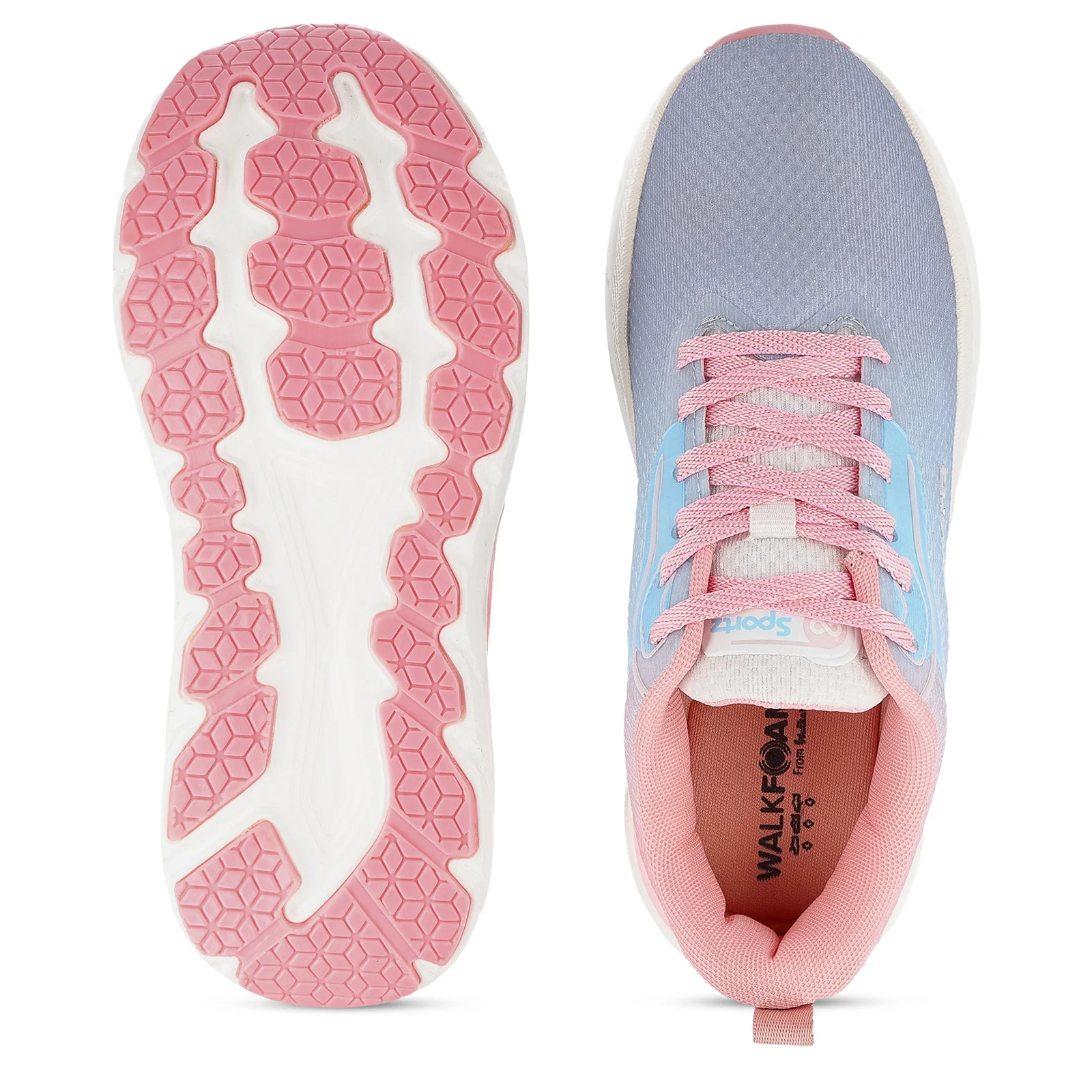 Women's Lace-up Sports Shoe - WS9917 Peach Sky - Image 3