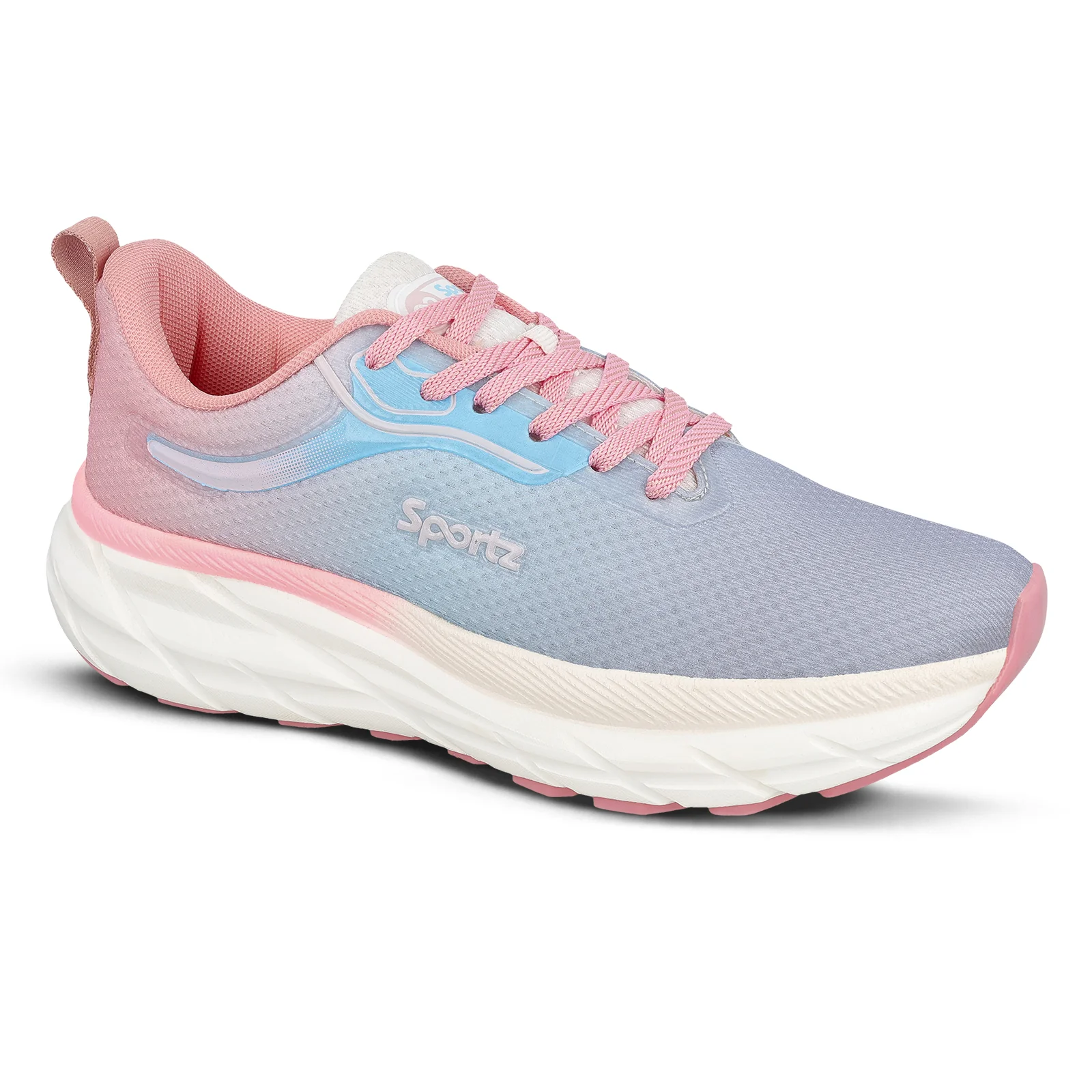 Women's Lace-up Sports Shoe - WS9917 Peach Sky - Image 5