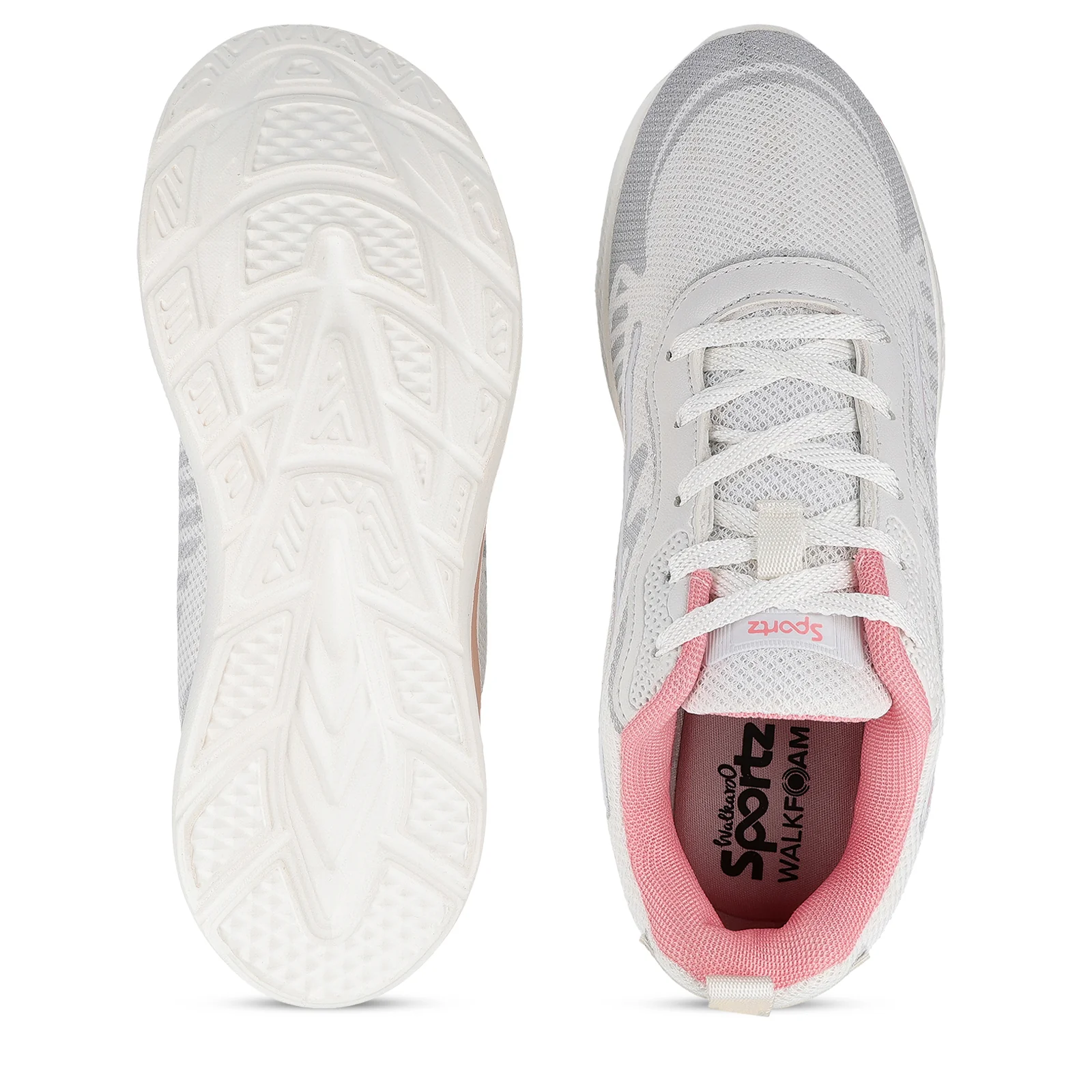 Women's Lace-up Sports Shoe - WS9918 White - Image 2