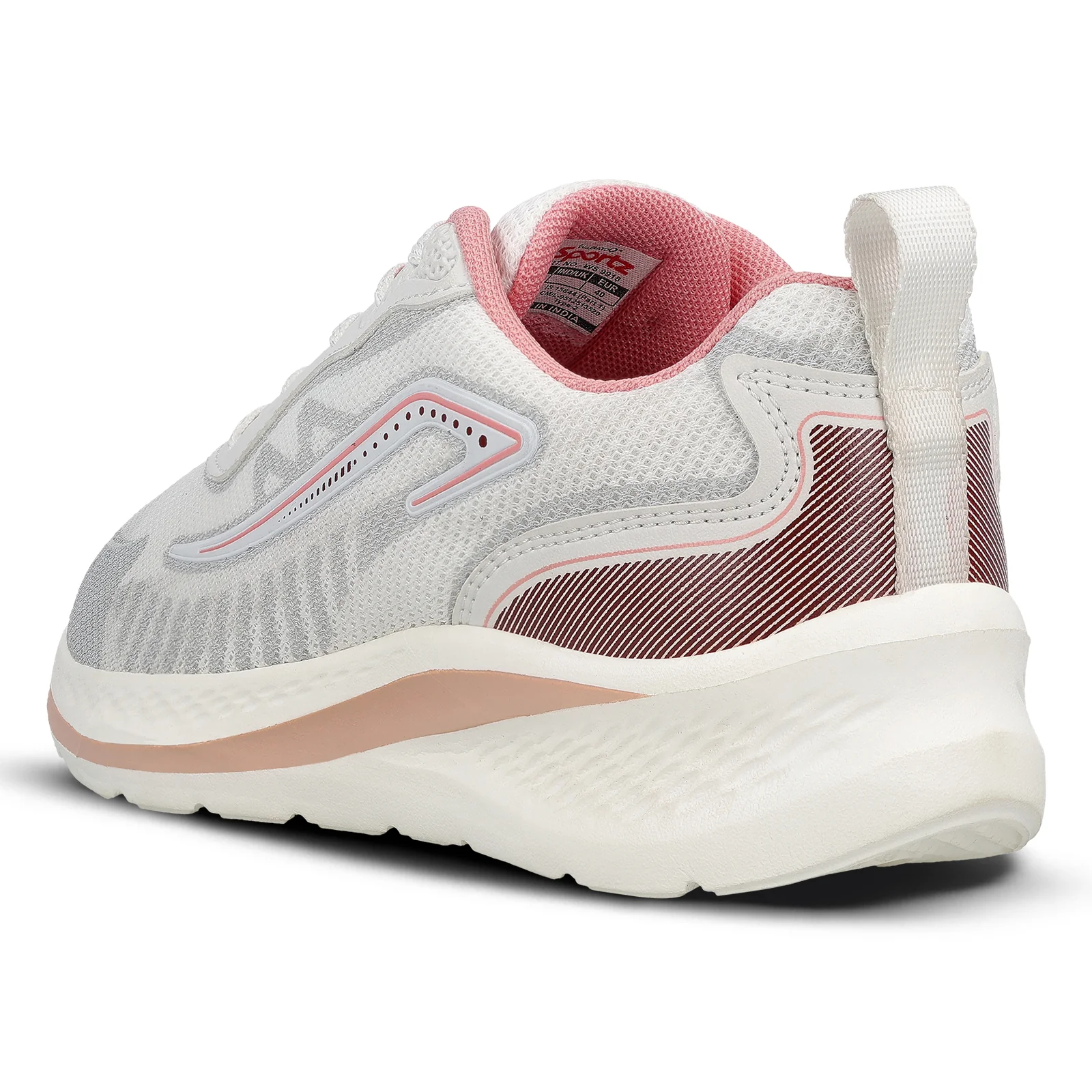 Women's Lace-up Sports Shoe - WS9918 White - Image 5