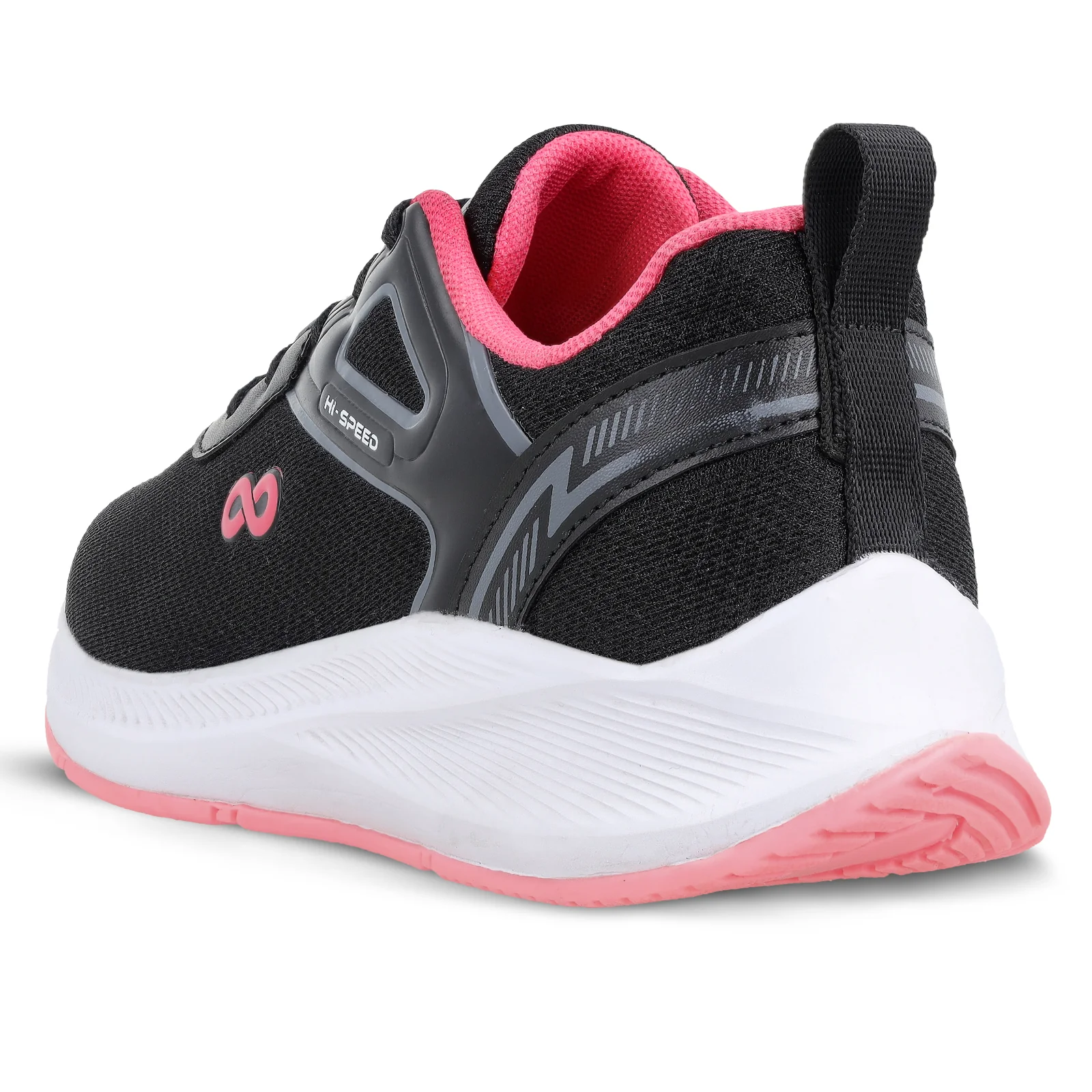 Women's Lace-up Sports Shoe - WS9922 Black - Image 5