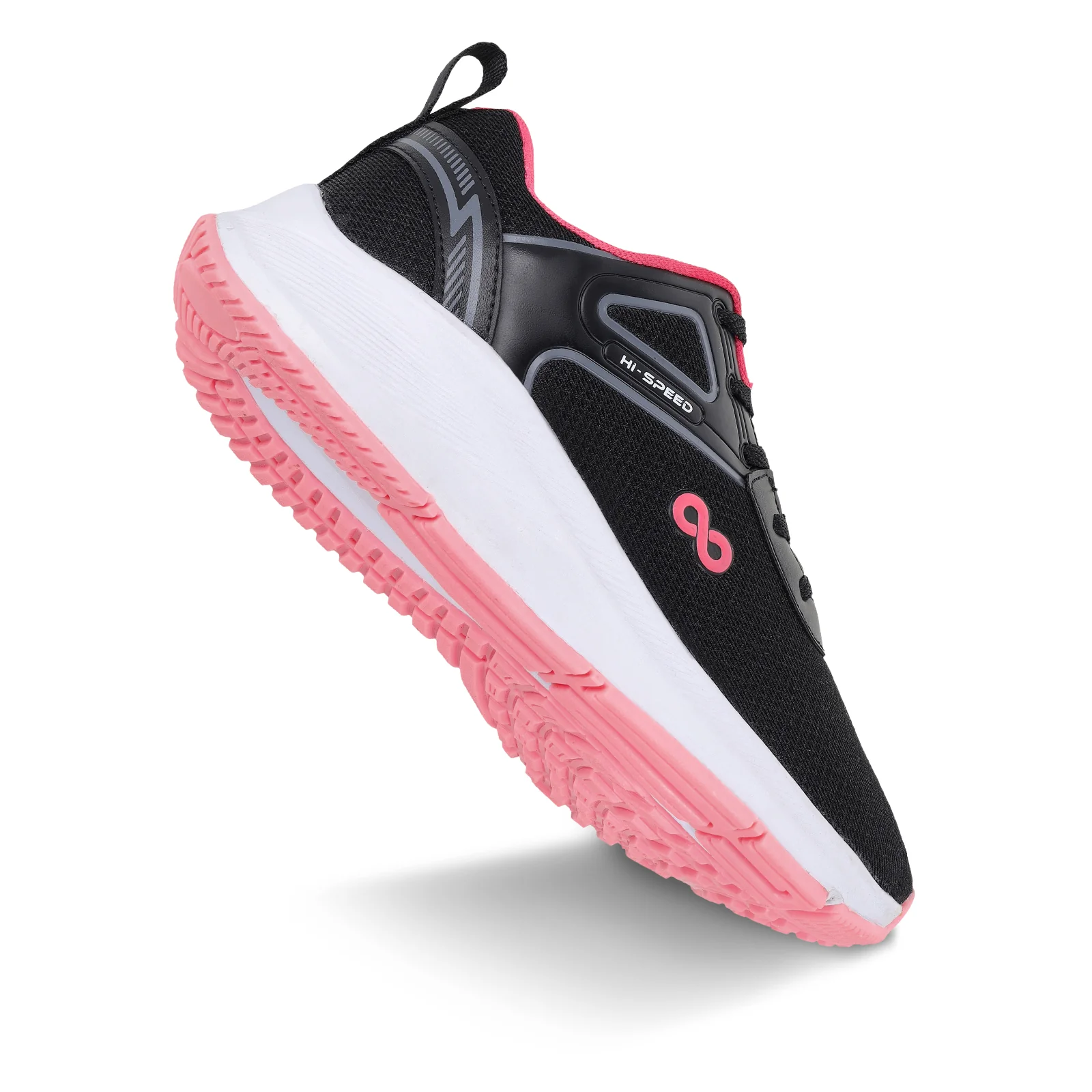 Women's Lace-up Sports Shoe - WS9922 Black - Image 6