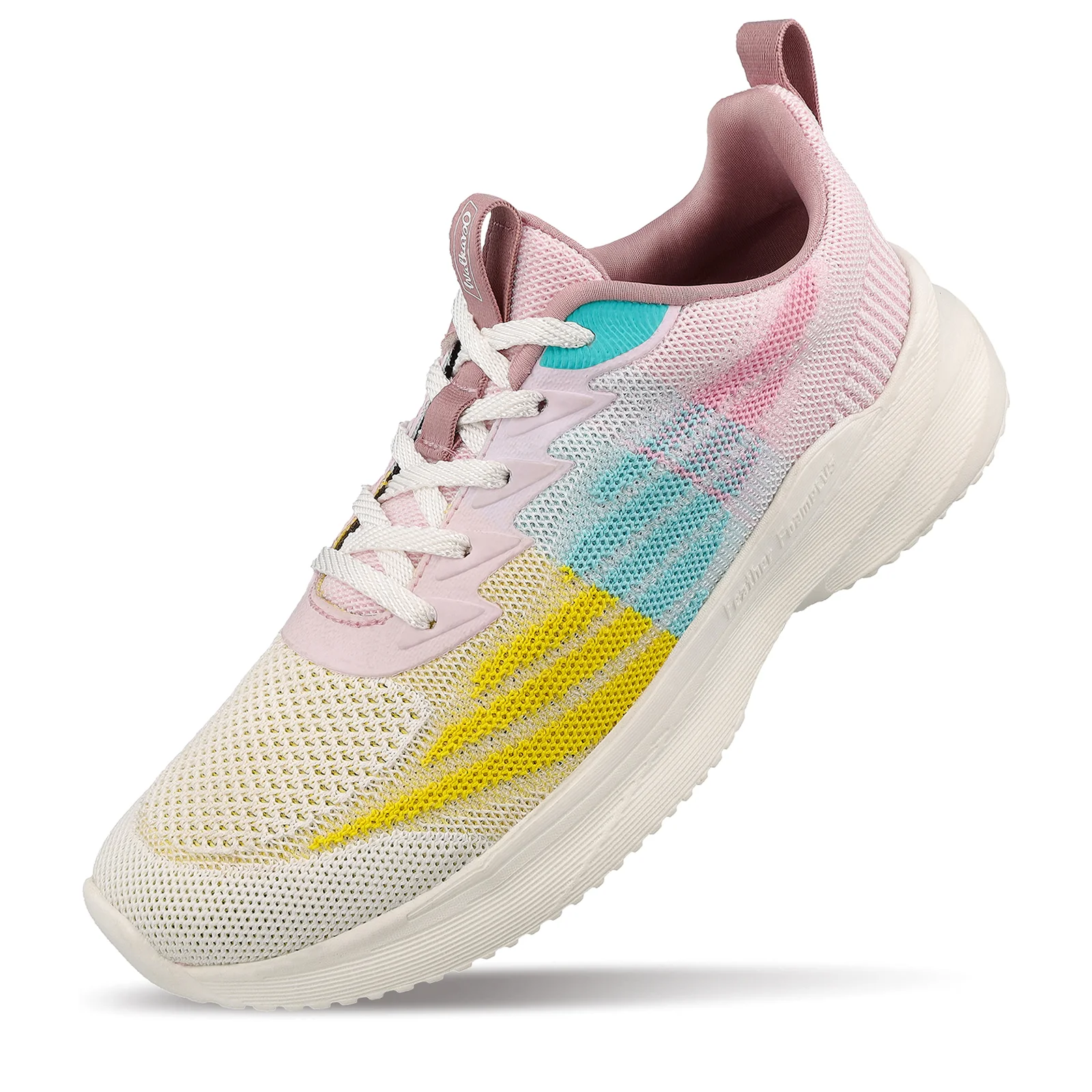 Women's Lace-up Walking Shoes - WS9907 Peach Yellow - Image 5