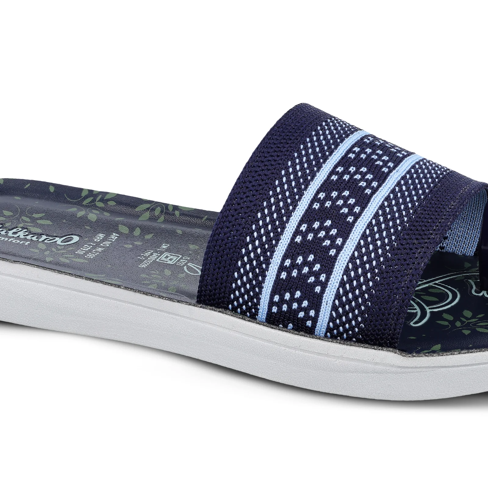 Women's Slide Sandals - WL7395 Blue - Image 4