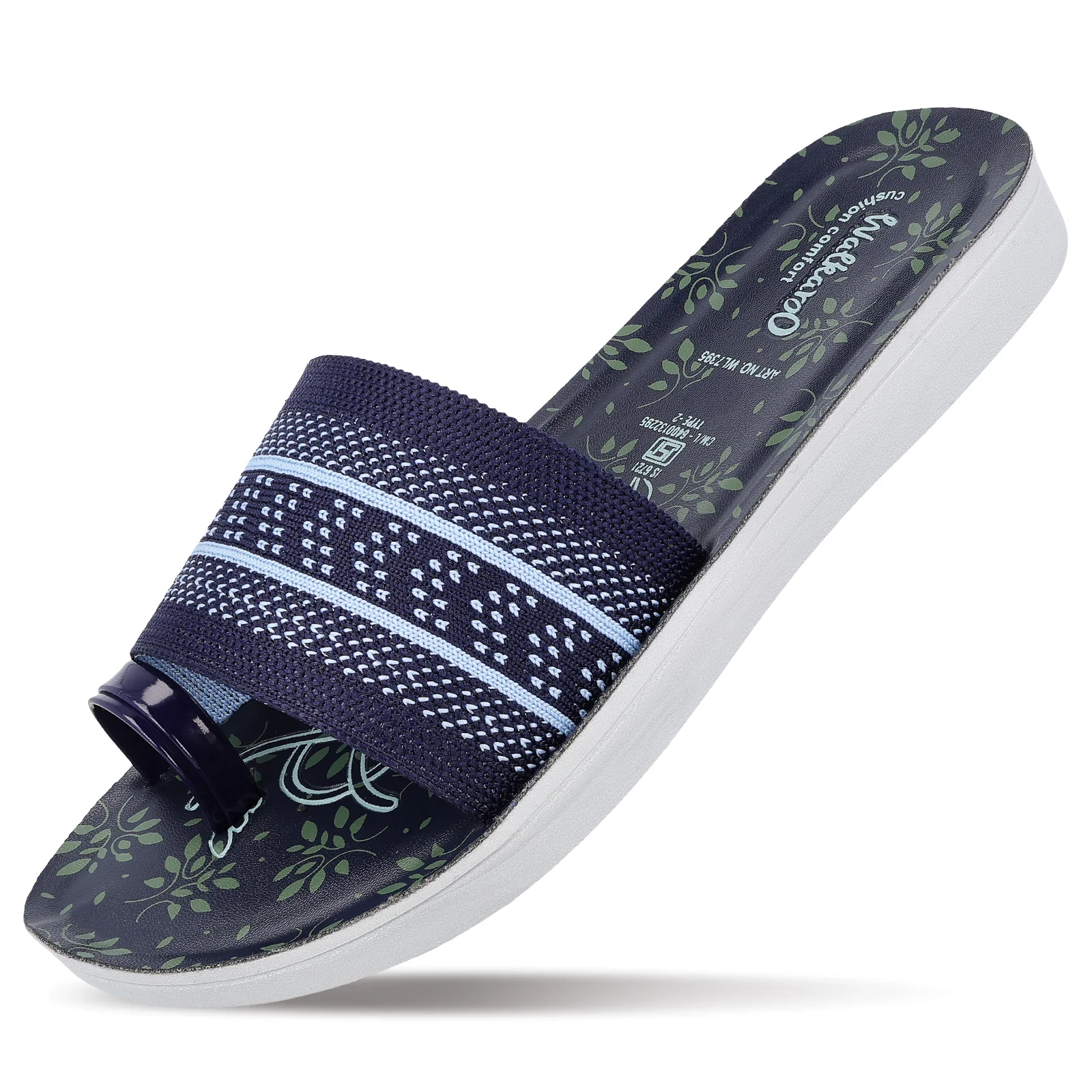 Women's Slide Sandals - WL7395 Blue - Image 5