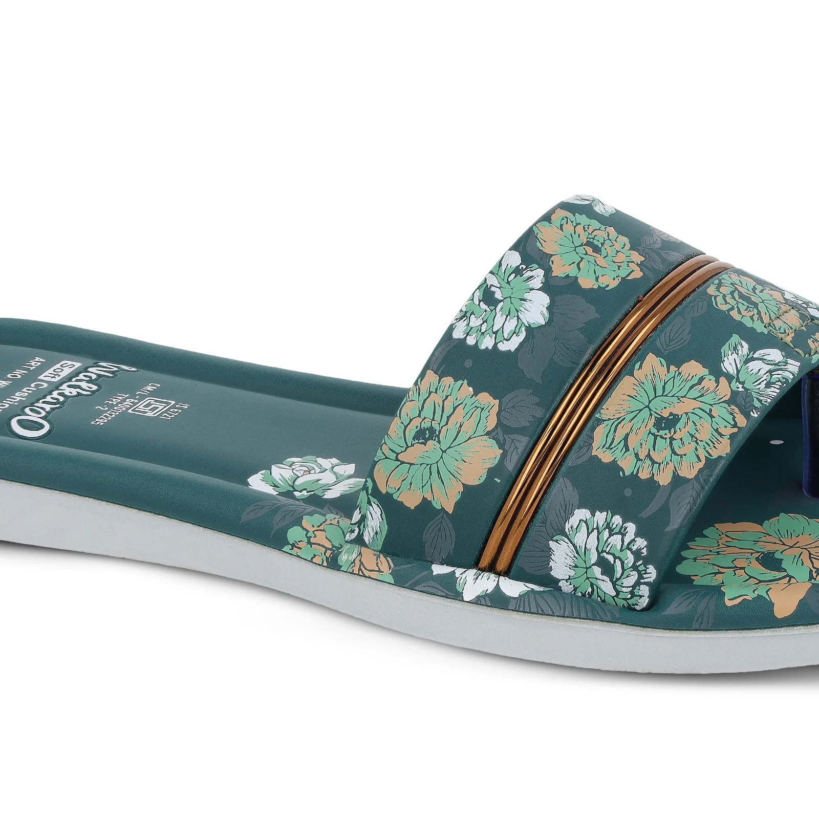 Women's Slide Sandals - WLR73014 Green - Image 5