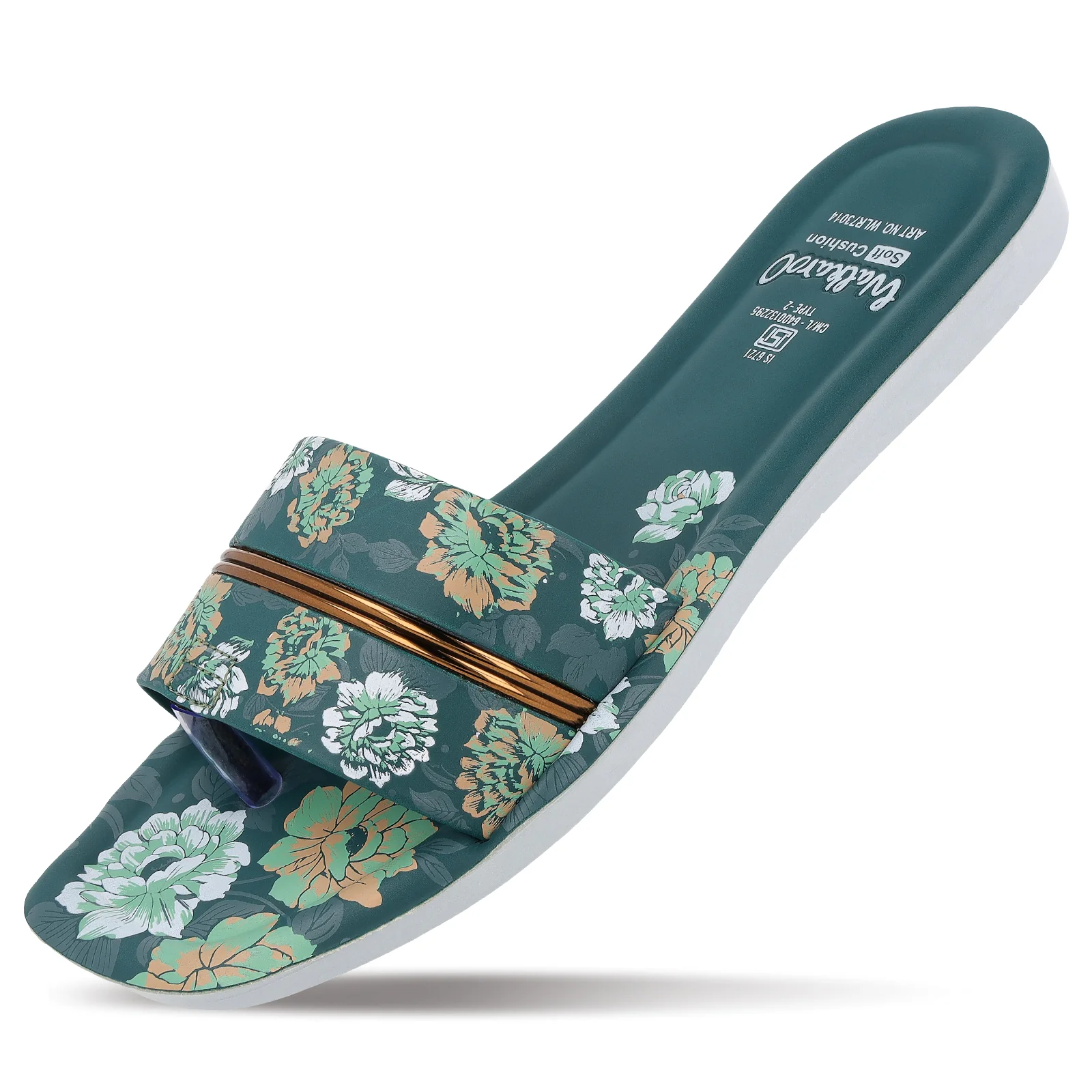 Women's Slide Sandals - WLR73014 Green - Image 6