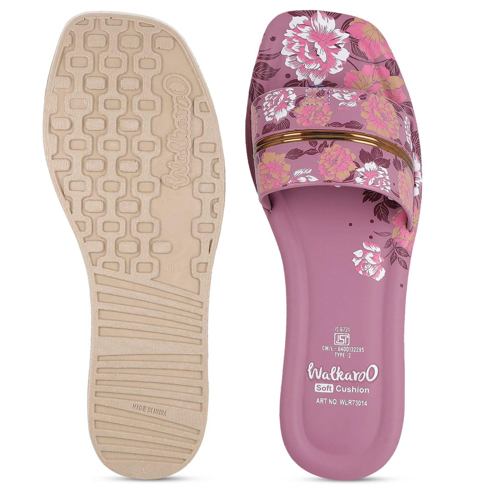 Women's Slide Sandals - WLR73014 Mauve - Image 3