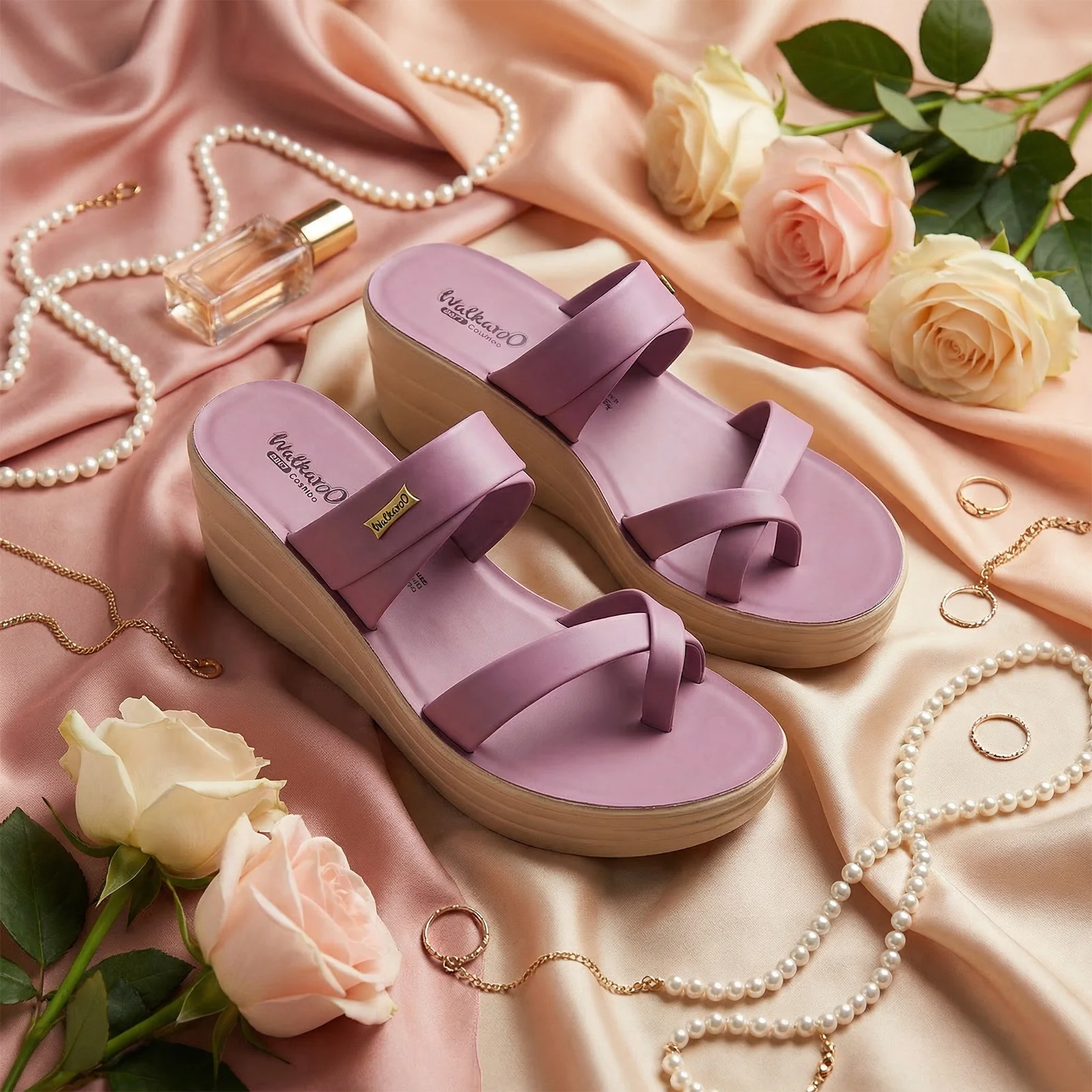 Women's Wedge Heel Sandals  - WLP72029 Mauve - Image 2