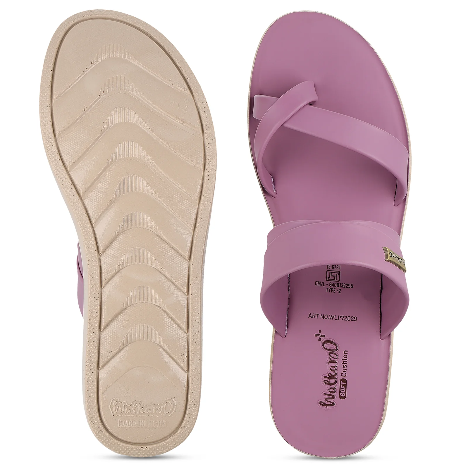Women's Wedge Heel Sandals  - WLP72029 Mauve - Image 4