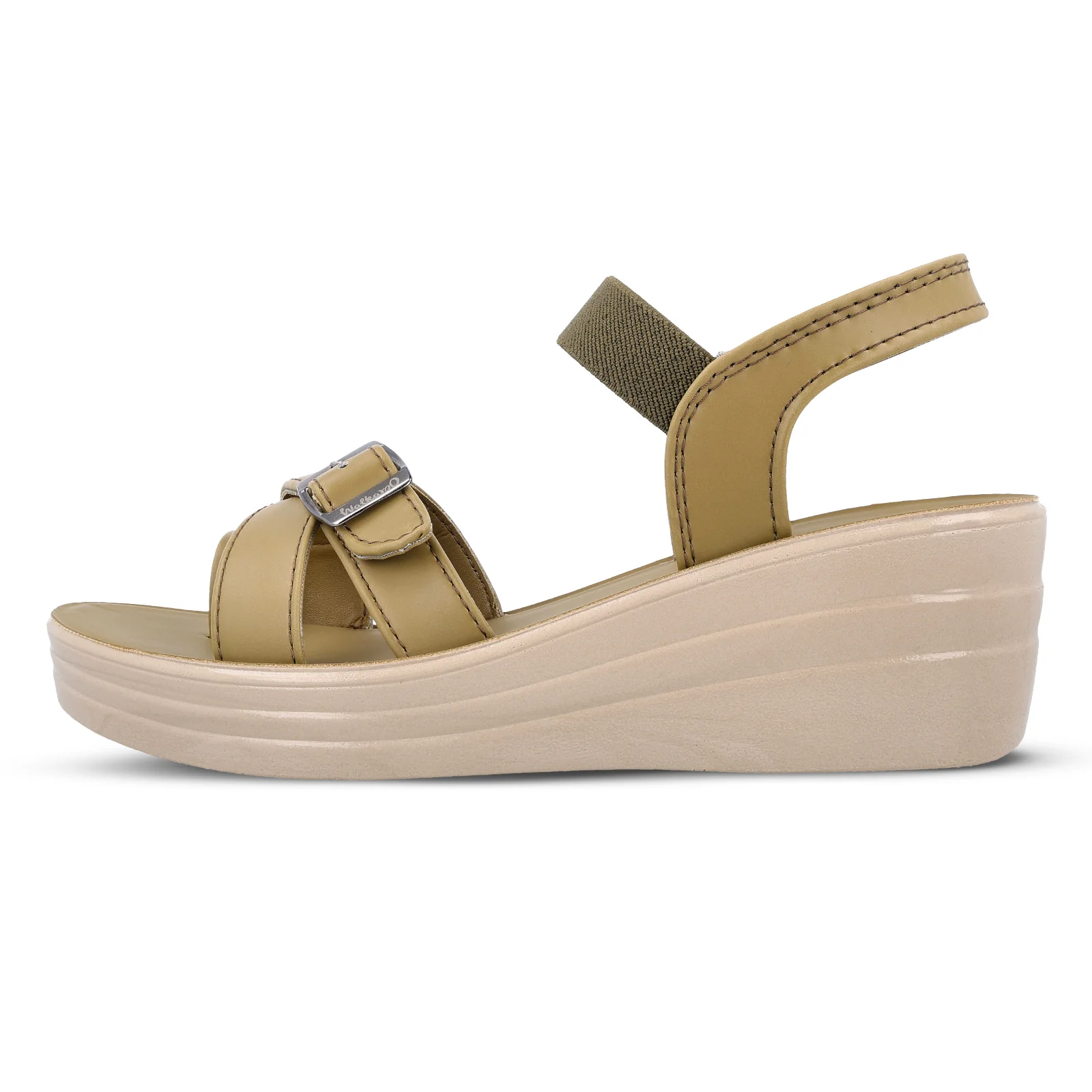 Women's Wedge Heel Sandals  - WLP78012 Cocoon Green - Image 3