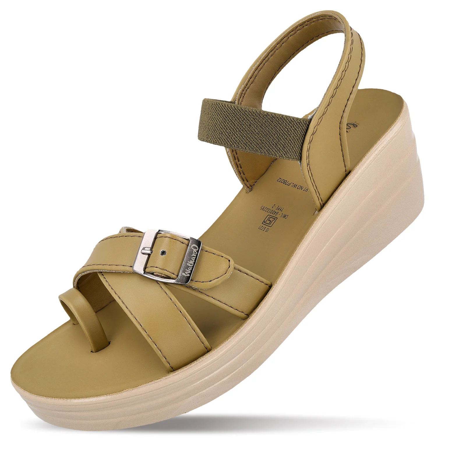 Women's Wedge Heel Sandals  - WLP78012 Cocoon Green - Image 5