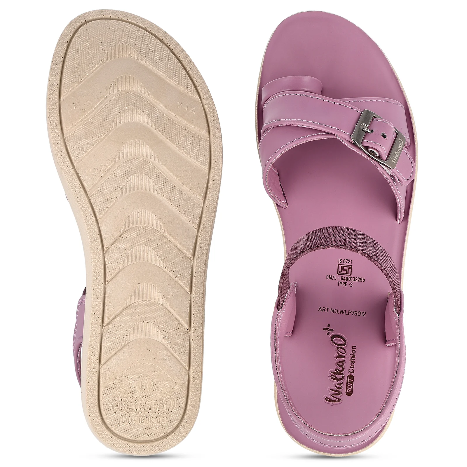 Women's Wedge Heel Sandals  - WLP78012 Mauve - Image 2