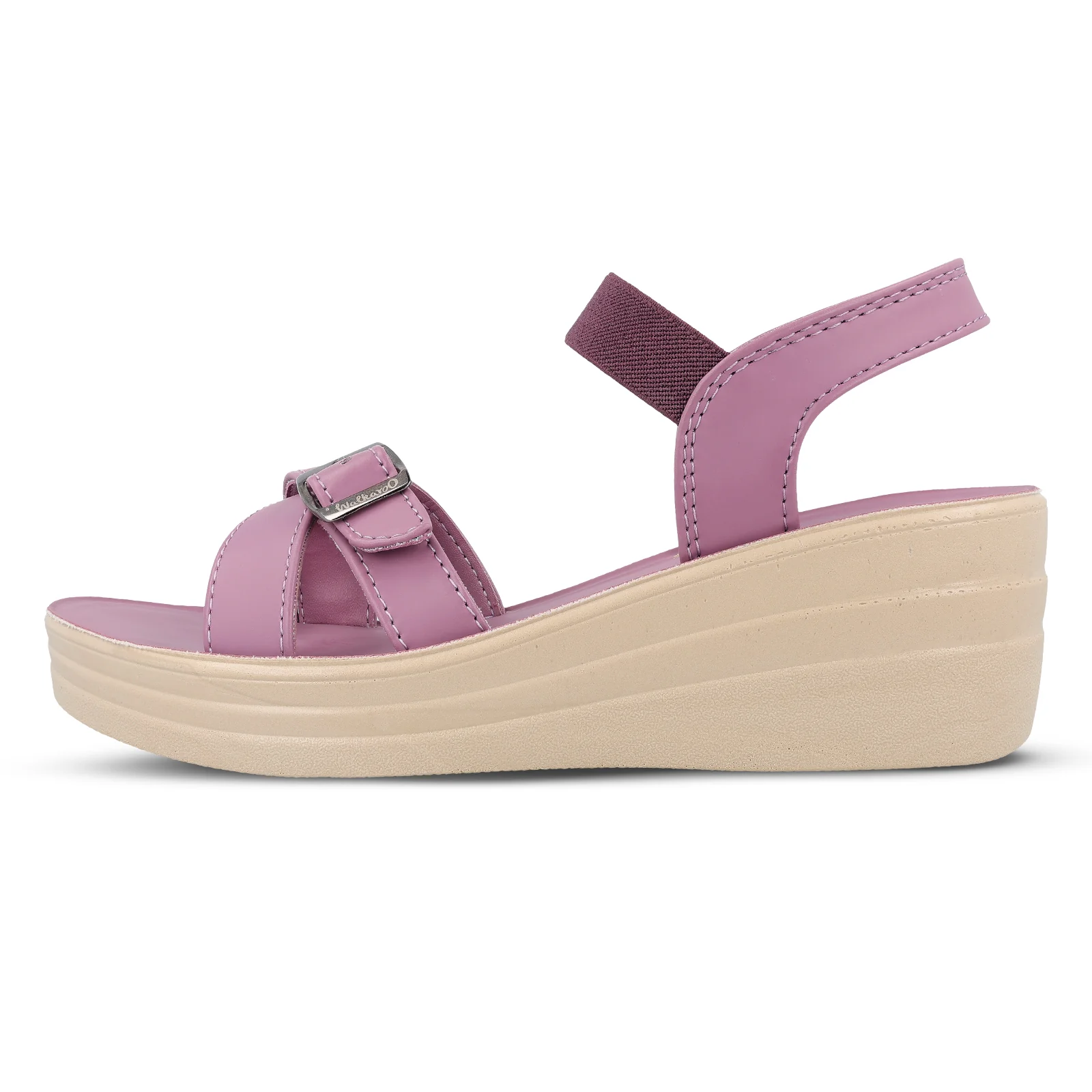 Women's Wedge Heel Sandals  - WLP78012 Mauve - Image 3