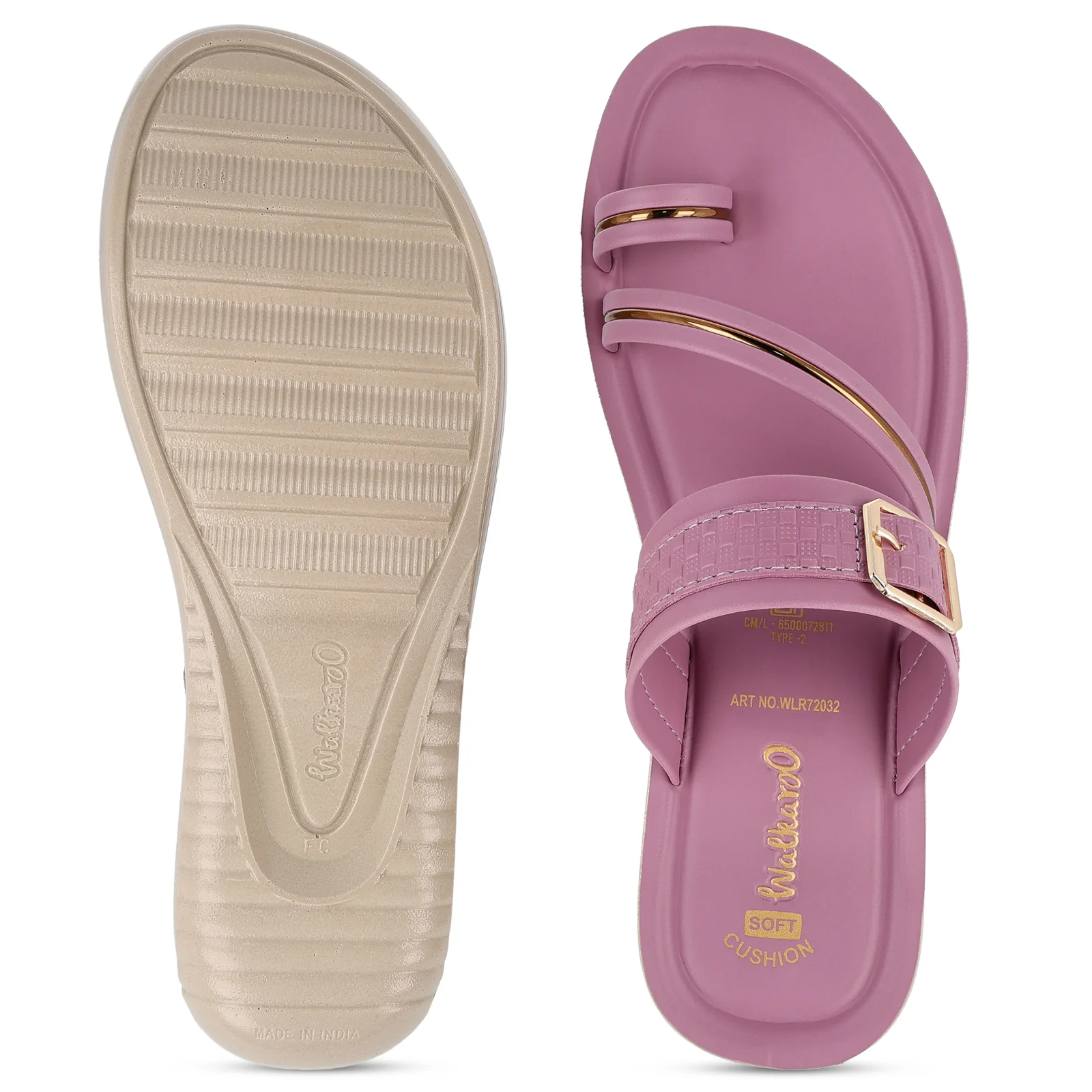 Women's Wedge Heel Sandals  - WLR72032 Mauve - Image 2