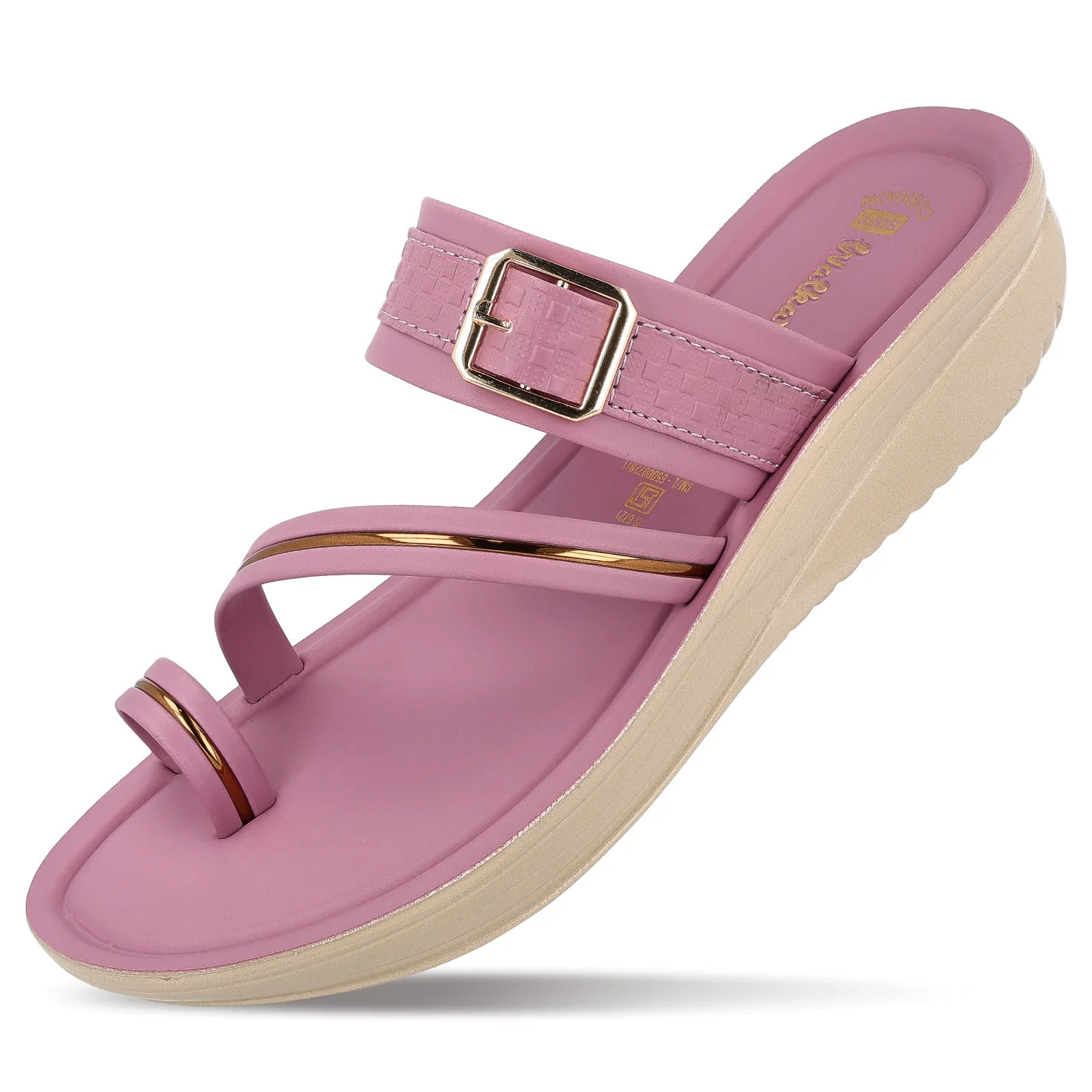 Women's Wedge Heel Sandals  - WLR72032 Mauve - Image 5