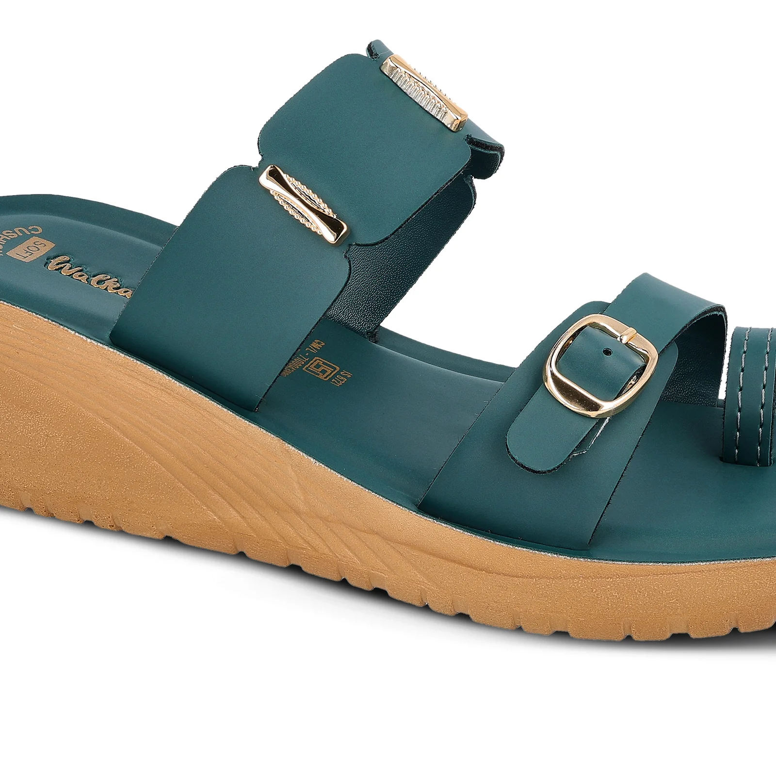 Women's Wedge Heel Sandals  - WLR74020 Green - Image 5